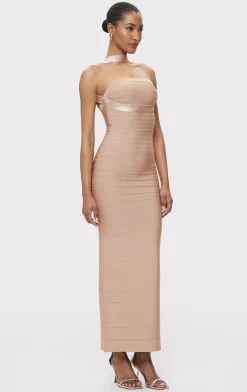 Dresses|Gowns-Hervé Léger THE BRUNA GOWN BARE