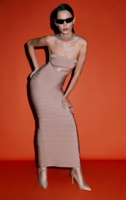 Dresses|Gowns-Hervé Léger THE BRUNA GOWN BARE