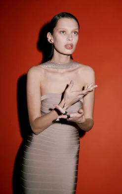 Dresses|Gowns-Hervé Léger THE BRUNA GOWN BARE