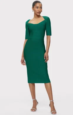 Dresses-Hervé Léger THE CAROLINE DRESS FOREST