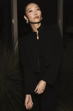 Separates|Jackets-Hervé Léger THE CHARLOTTE JACKET BLACK