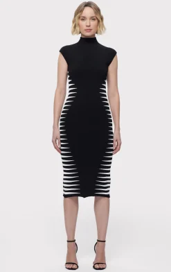 Dresses-Hervé Léger THE CLAIRE DRESS BLACK ALABASTER