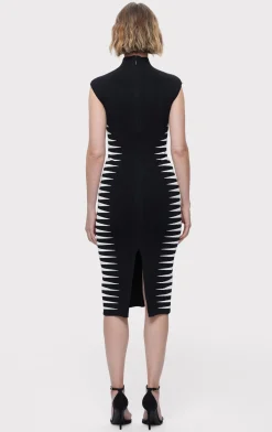Dresses-Hervé Léger THE CLAIRE DRESS BLACK ALABASTER