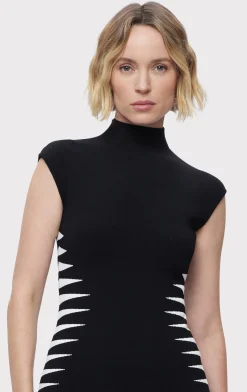 Dresses-Hervé Léger THE CLAIRE DRESS BLACK ALABASTER