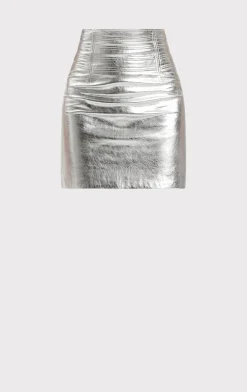 Separates|Bottoms-Hervé Léger THE CLARA SKIRT SILVER FOIL