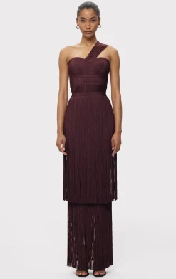 Dresses|Gowns-Hervé Léger THE DANIELLA GOWN MALBEC