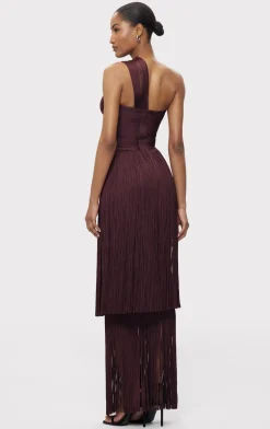 Dresses|Gowns-Hervé Léger THE DANIELLA GOWN MALBEC