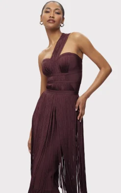 Dresses|Gowns-Hervé Léger THE DANIELLA GOWN MALBEC