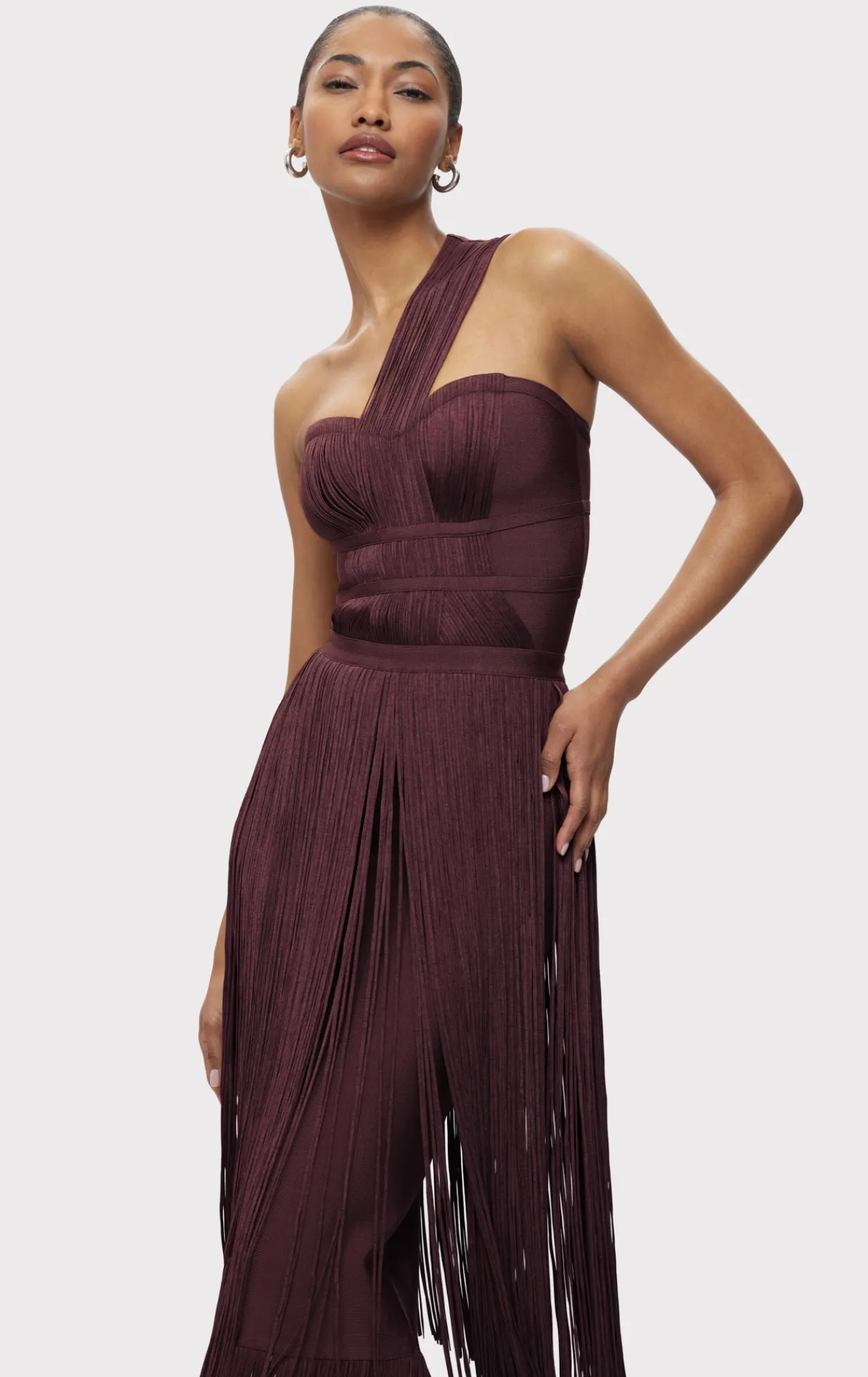 Dresses|Gowns-Hervé Léger THE DANIELLA GOWN MALBEC