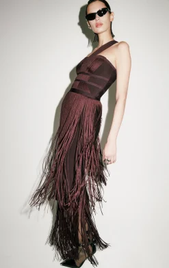 Dresses|Gowns-Hervé Léger THE DANIELLA GOWN MALBEC