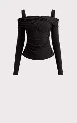 Separates|Tops-Hervé Léger THE ELLEN TOP BLACK