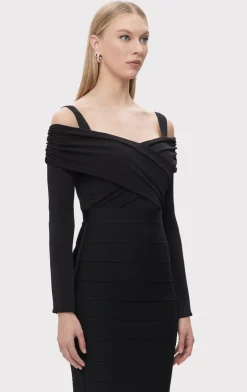 Separates|Tops-Hervé Léger THE ELLEN TOP BLACK
