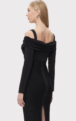 Separates|Tops-Hervé Léger THE ELLEN TOP BLACK
