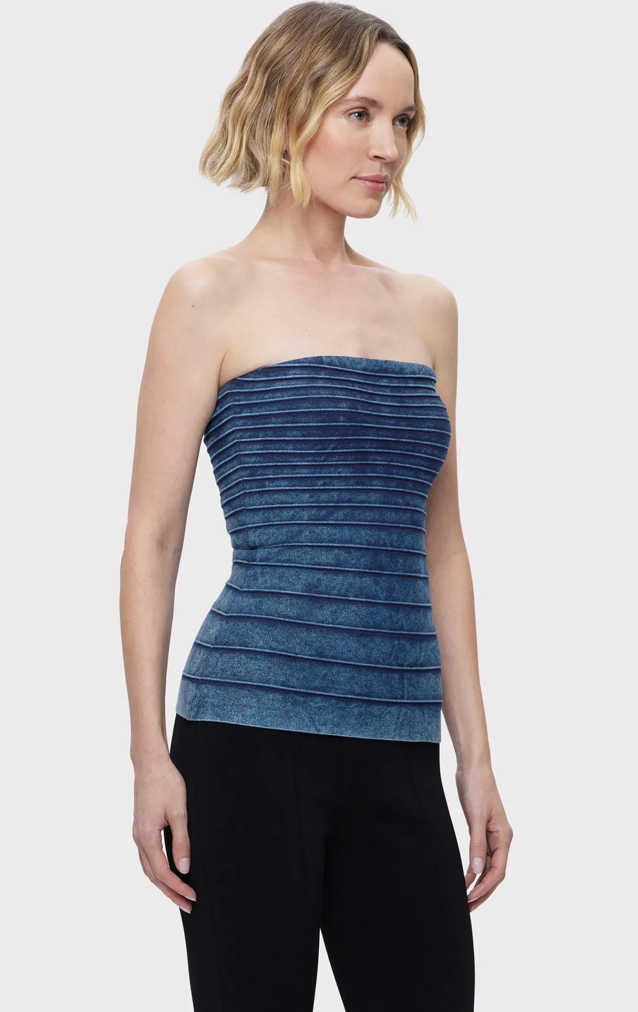 Separates|Tops-Hervé Léger THE ELLIE TOP INDIGO MULTI