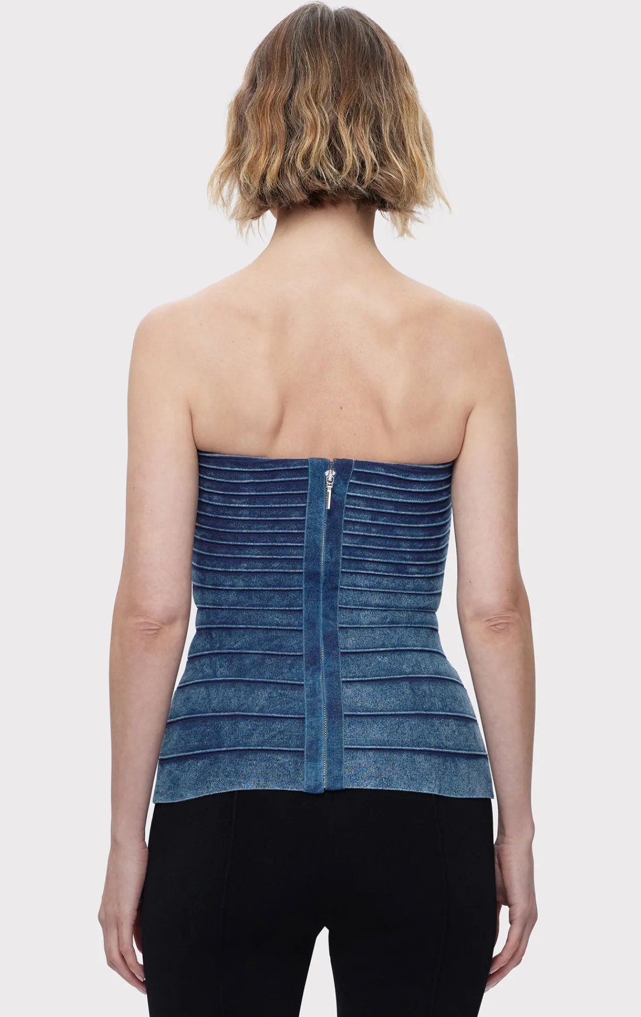 Separates|Tops-Hervé Léger THE ELLIE TOP INDIGO MULTI