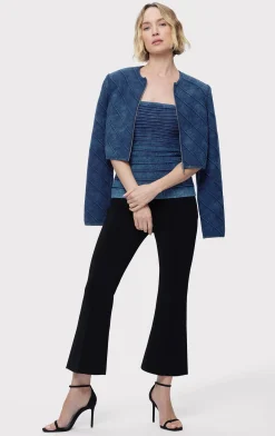 Separates|Tops-Hervé Léger THE ELLIE TOP INDIGO MULTI