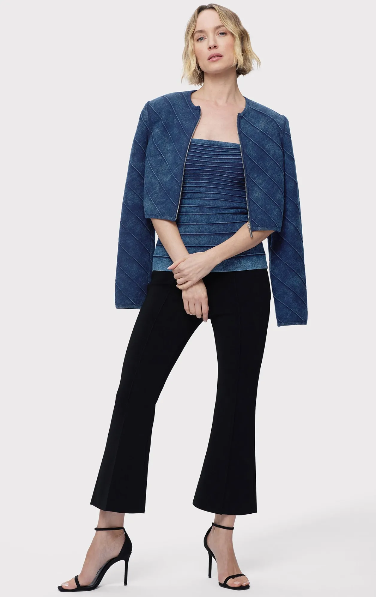 Separates|Tops-Hervé Léger THE ELLIE TOP INDIGO MULTI