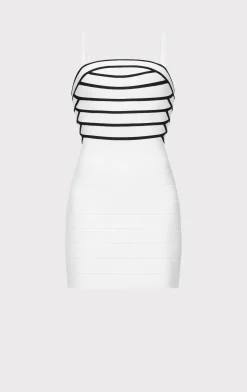 Dresses-Hervé Léger THE EMILY DRESS ALABASTER BLACK