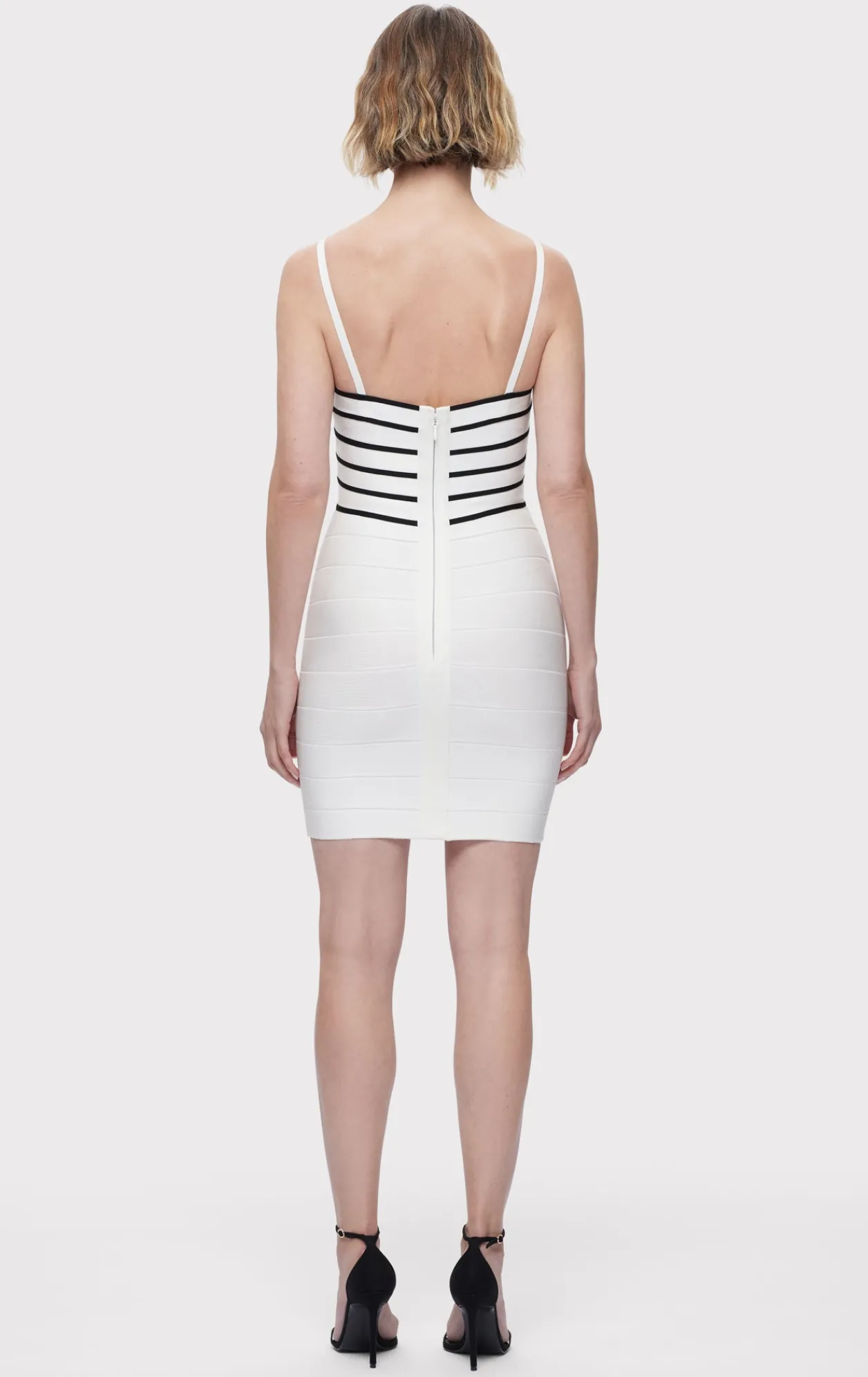 Dresses-Hervé Léger THE EMILY DRESS ALABASTER BLACK
