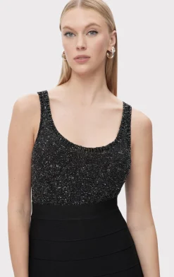 Separates|Tops-Hervé Léger THE FIONA TOP BLACK