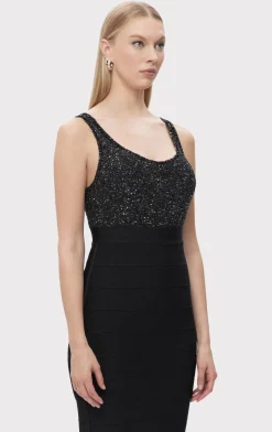 Separates|Tops-Hervé Léger THE FIONA TOP BLACK