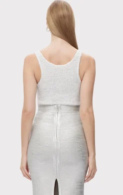 Separates|Tops-Hervé Léger THE FIONA TOP ALABASTER