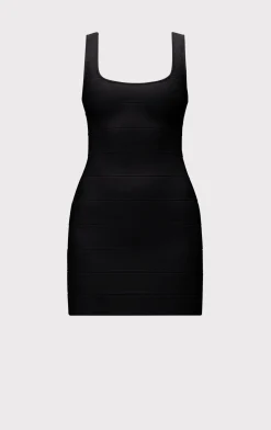 Dresses-Hervé Léger THE GABRIELLA DRESS BLACK