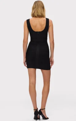 Dresses-Hervé Léger THE GABRIELLA DRESS BLACK