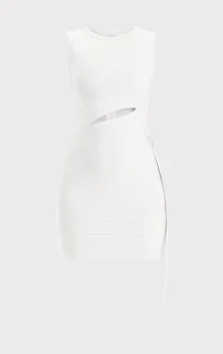 Dresses-Hervé Léger THE HEATHER DRESS ALABASTER
