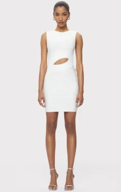 Dresses-Hervé Léger THE HEATHER DRESS ALABASTER