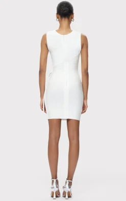 Dresses-Hervé Léger THE HEATHER DRESS ALABASTER