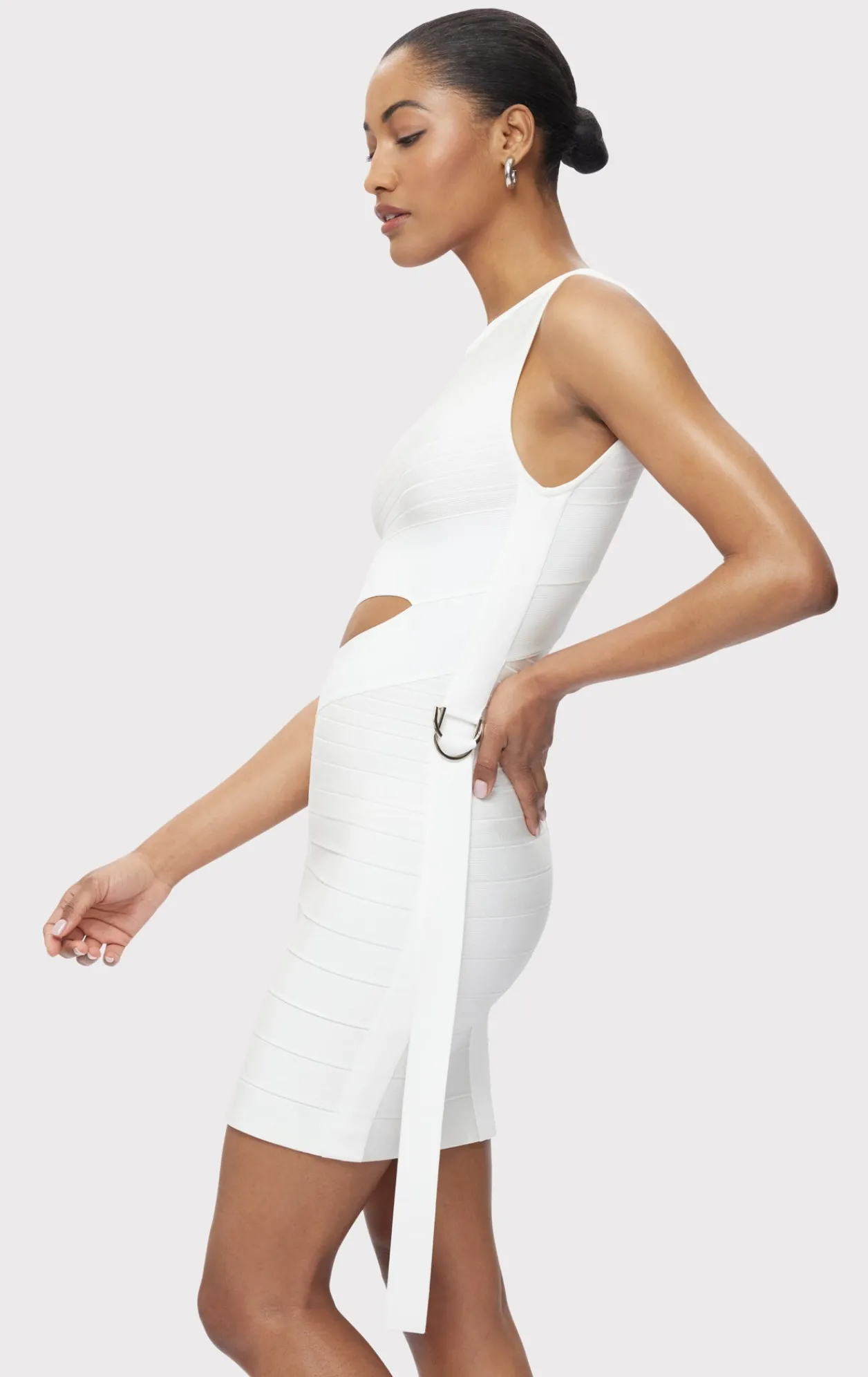 Dresses-Hervé Léger THE HEATHER DRESS ALABASTER