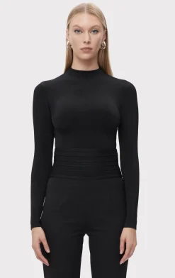 Separates|Tops-Hervé Léger THE IRIS TOP BLACK