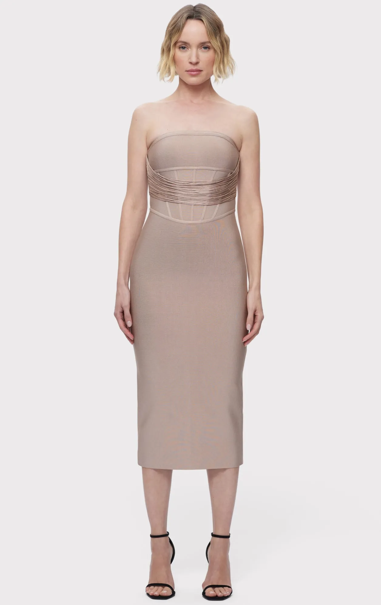 Dresses-Hervé Léger THE ISABELLA DRESS DUNE