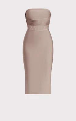 Dresses-Hervé Léger THE ISABELLA DRESS DUNE