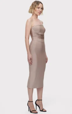 Dresses-Hervé Léger THE ISABELLA DRESS DUNE