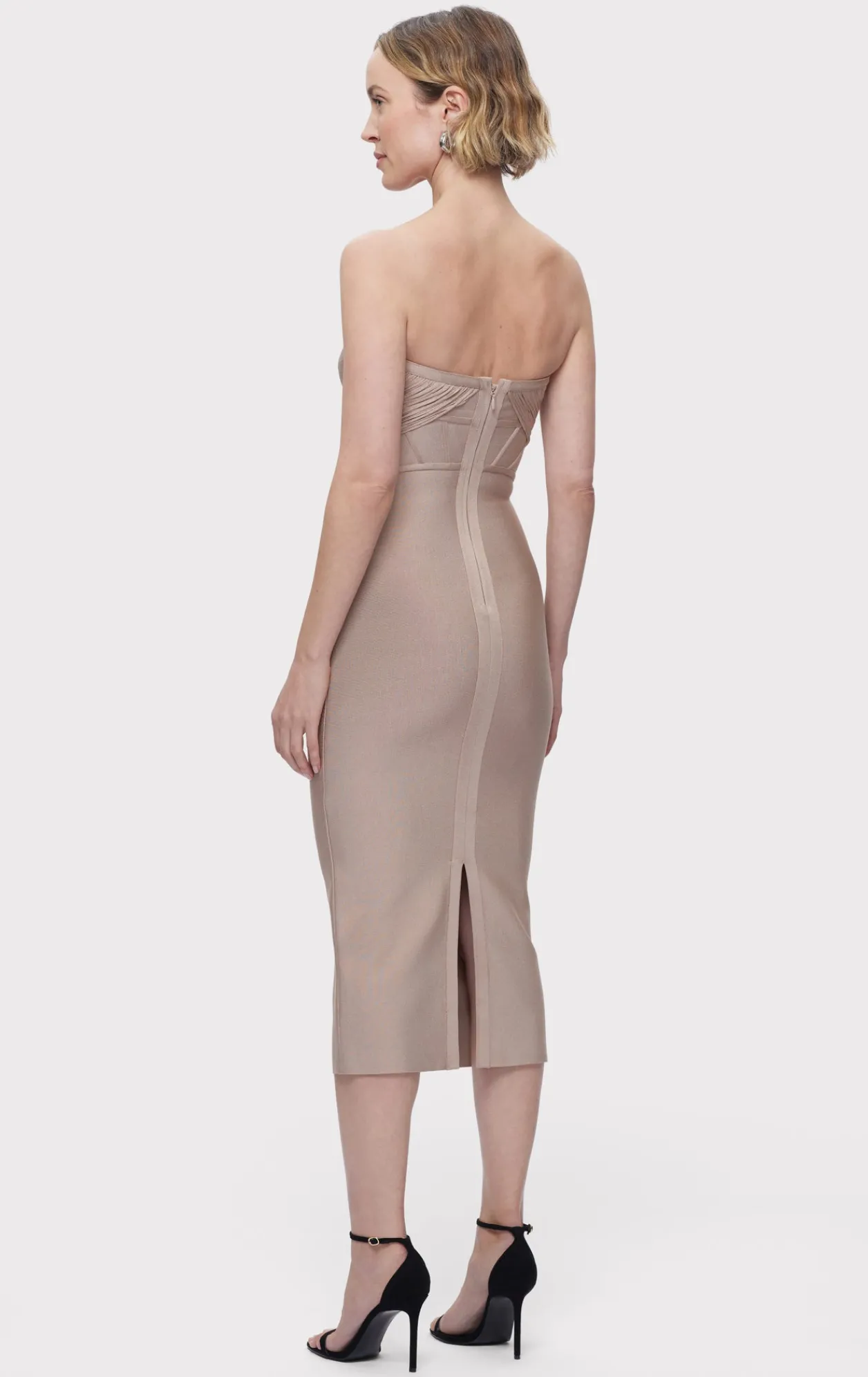 Dresses-Hervé Léger THE ISABELLA DRESS DUNE