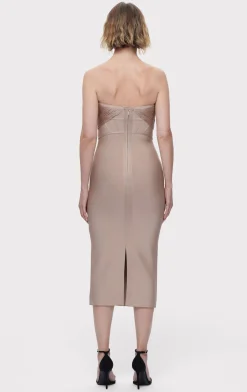Dresses-Hervé Léger THE ISABELLA DRESS DUNE