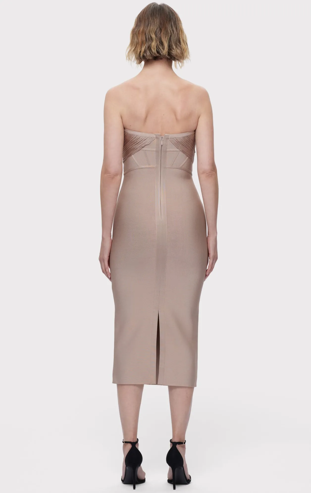 Dresses-Hervé Léger THE ISABELLA DRESS DUNE