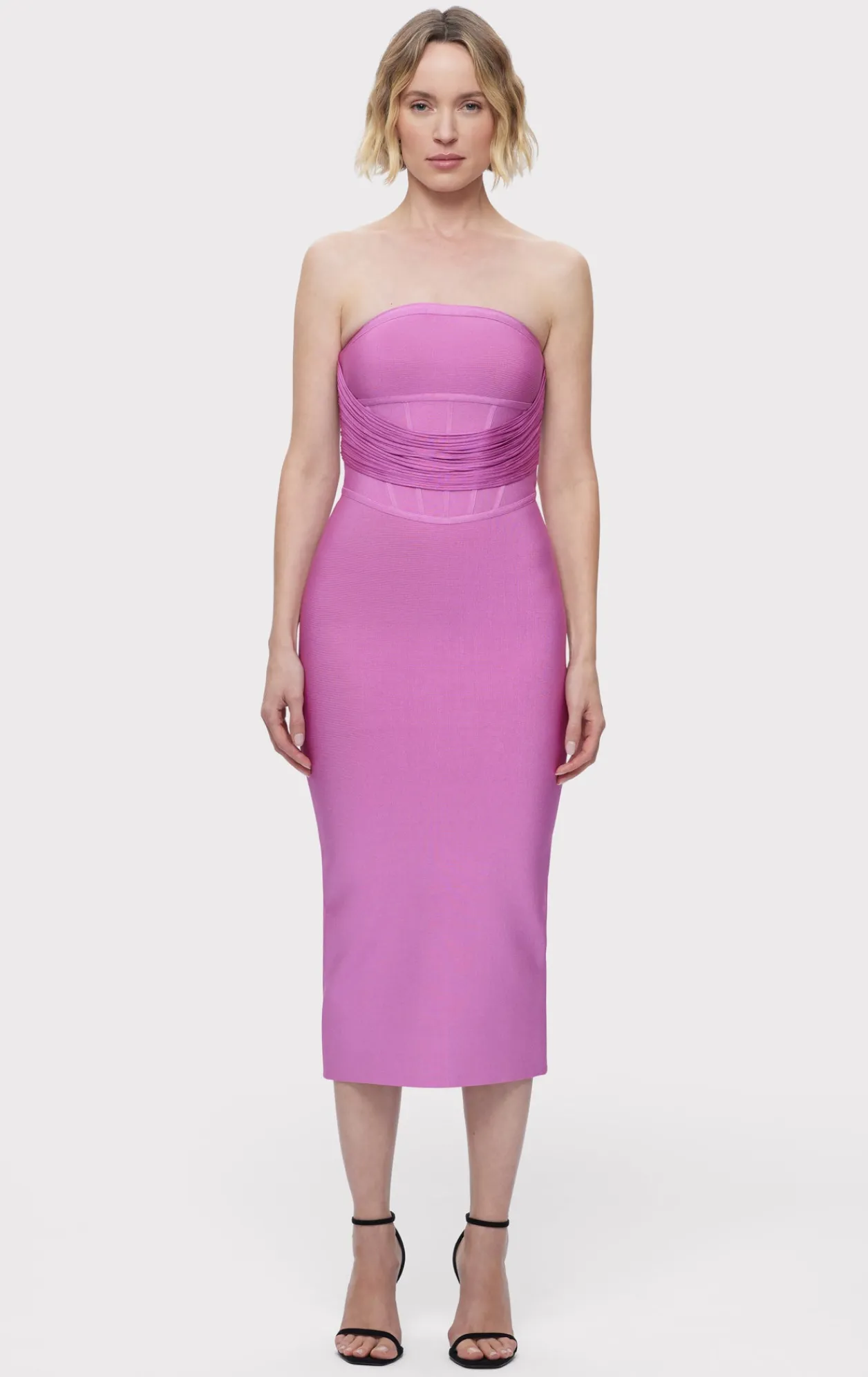 Dresses-Hervé Léger THE ISABELLA DRESS GUAVA