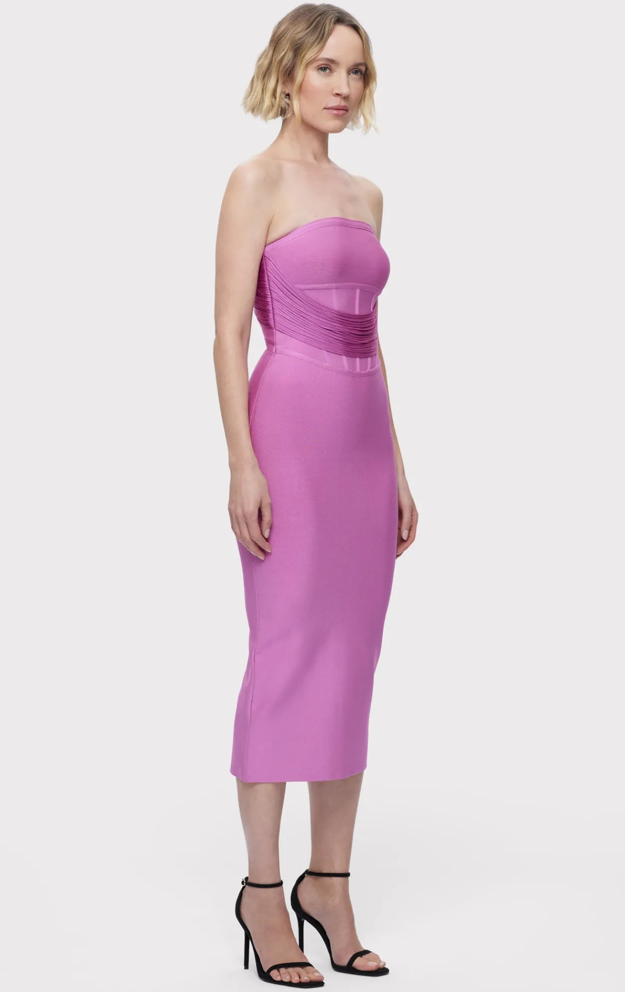 Dresses-Hervé Léger THE ISABELLA DRESS GUAVA