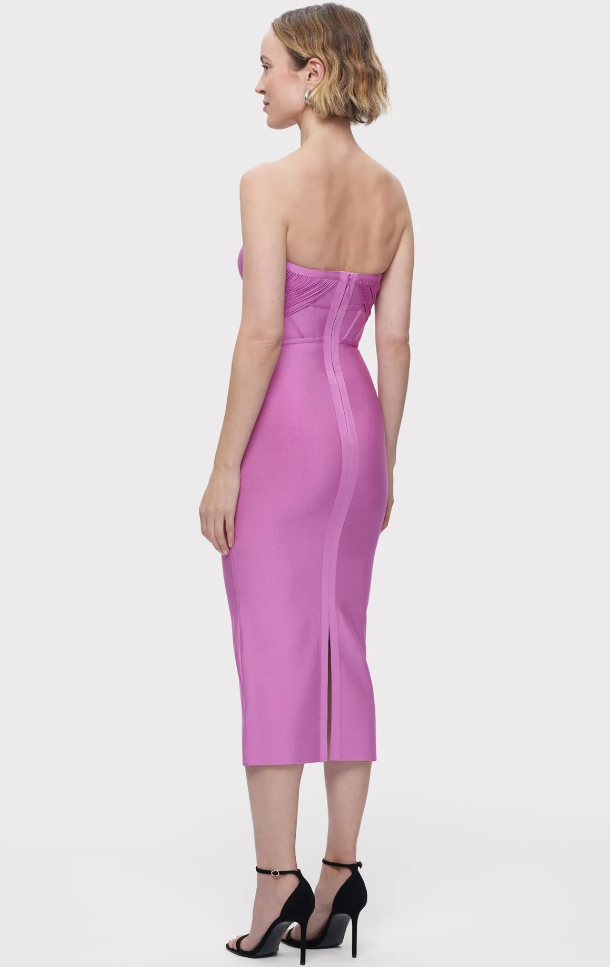 Dresses-Hervé Léger THE ISABELLA DRESS GUAVA