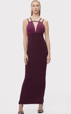Dresses|Gowns-Hervé Léger THE JOCELYN GOWN PINOT