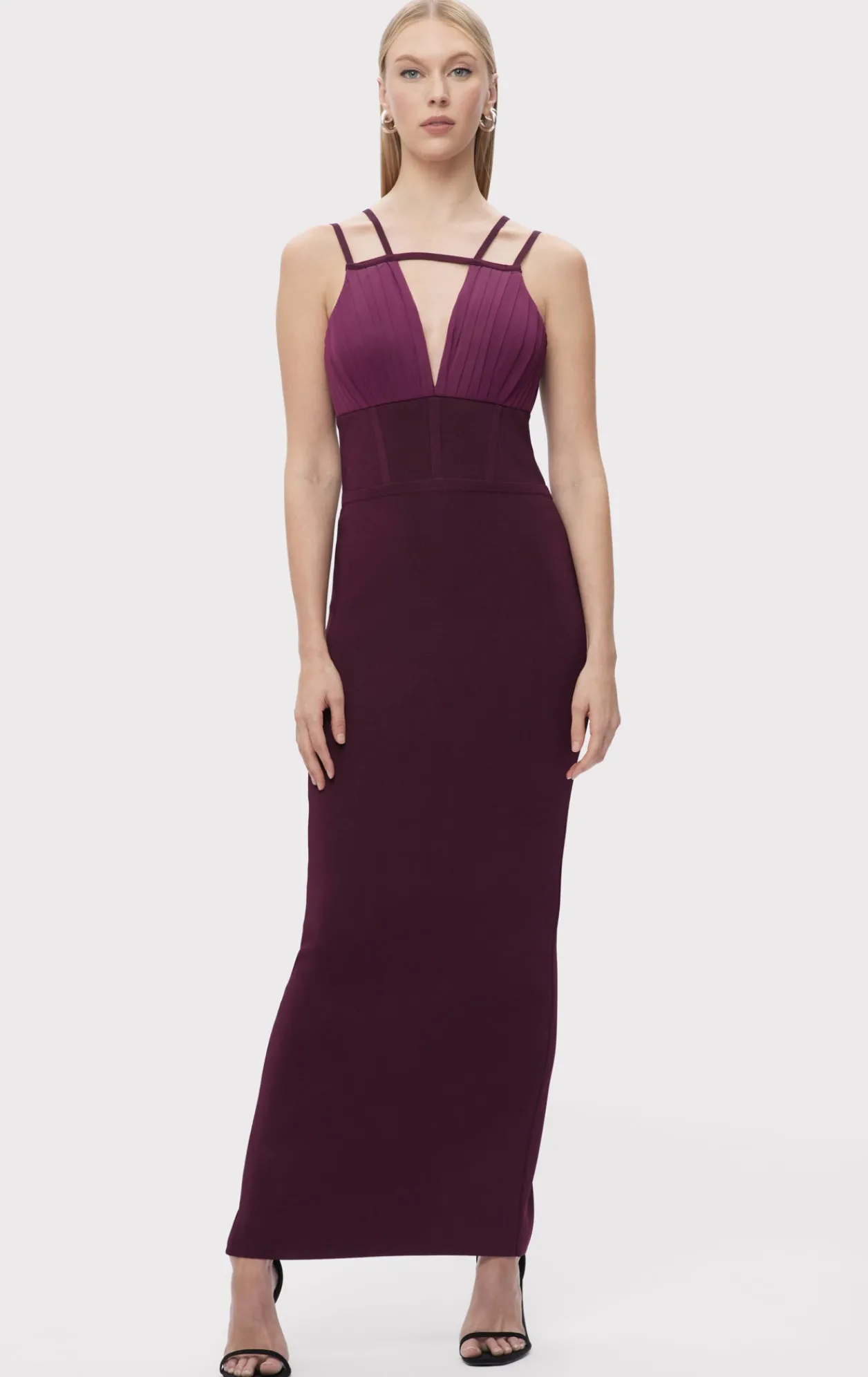 Dresses|Gowns-Hervé Léger THE JOCELYN GOWN PINOT