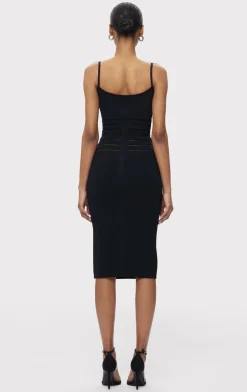Dresses-Hervé Léger THE KIERA DRESS BLACK