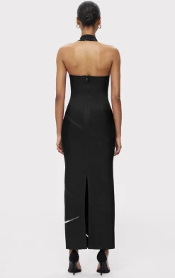 Dresses|Gowns-Hervé Léger THE LENNOX GOWN BLACK
