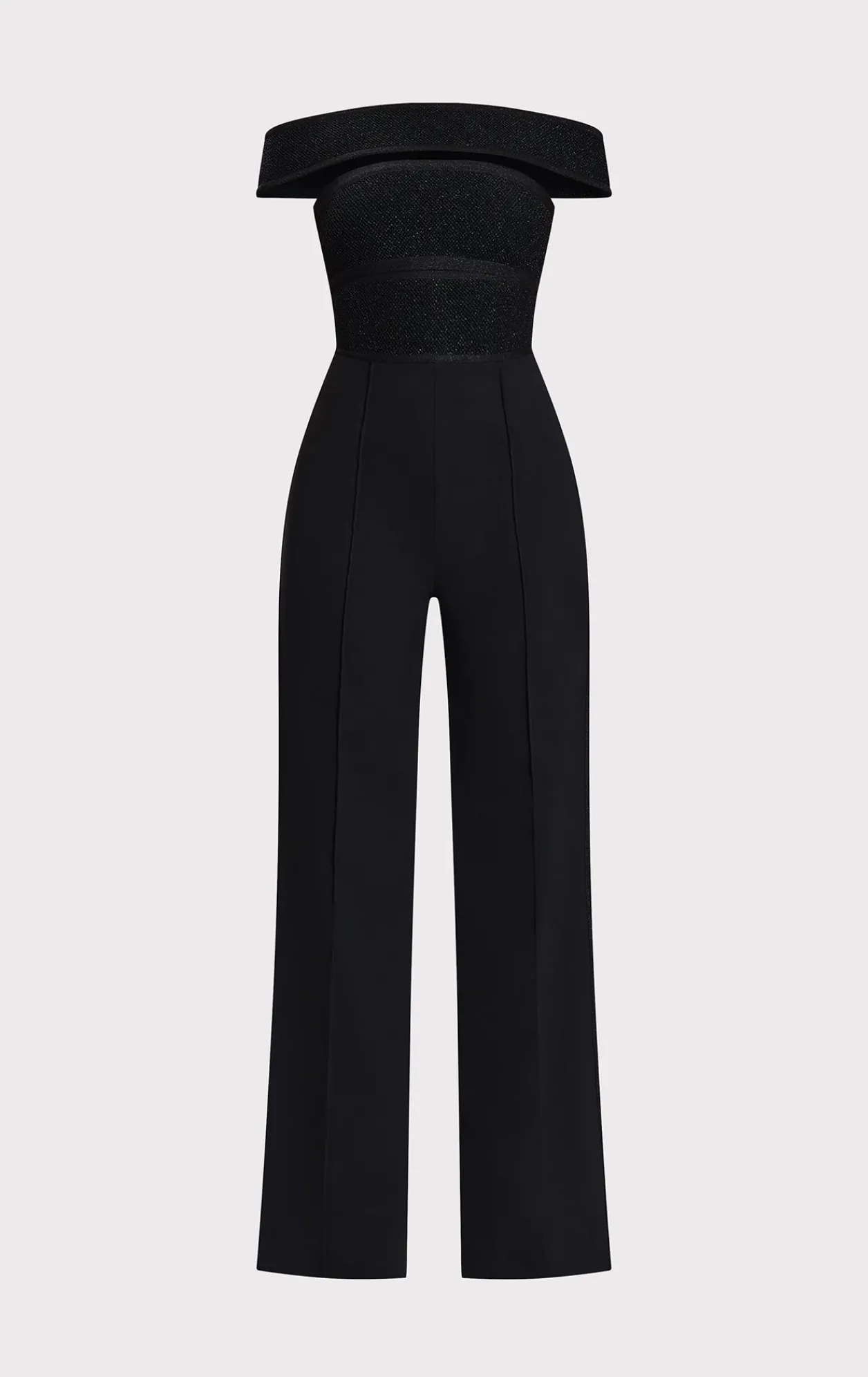 Separates|Bottoms-Hervé Léger THE LILA JUMPSUIT METALLIC BLACK