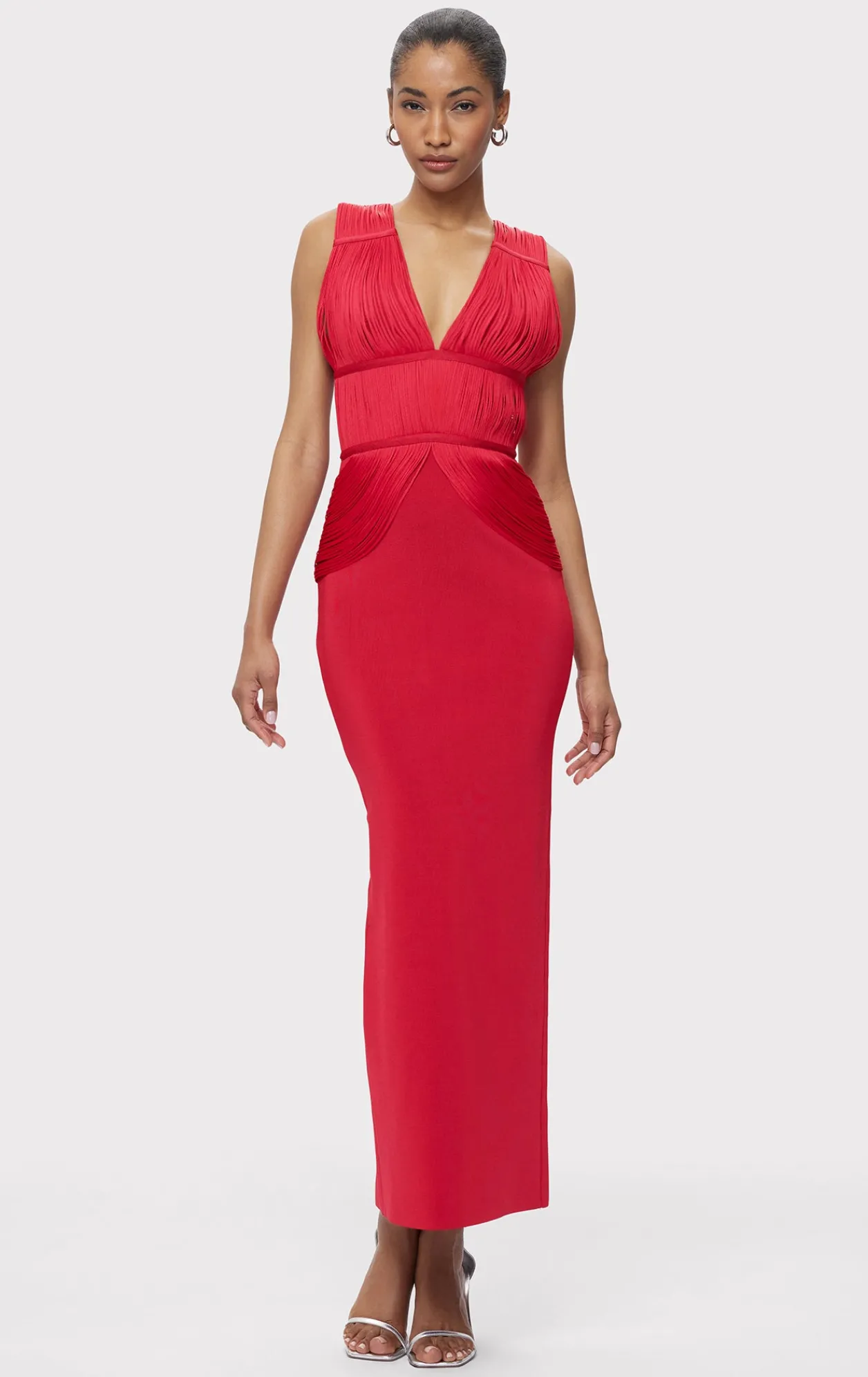 Dresses|Gowns-Hervé Léger THE LILLIAN GOWN RIO RED