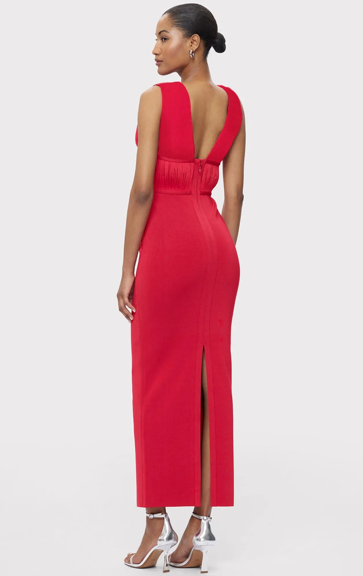Dresses|Gowns-Hervé Léger THE LILLIAN GOWN RIO RED