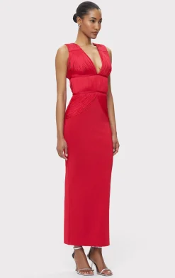 Dresses|Gowns-Hervé Léger THE LILLIAN GOWN RIO RED